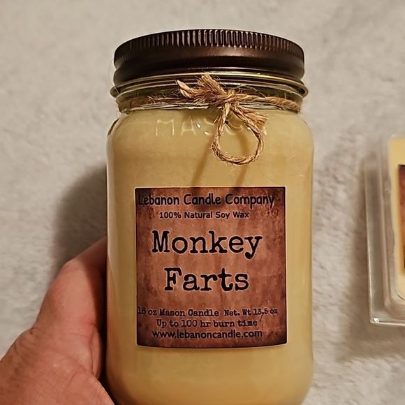 Candles Monkey Farts 100% natural soy wax - Picture 3 of 5
